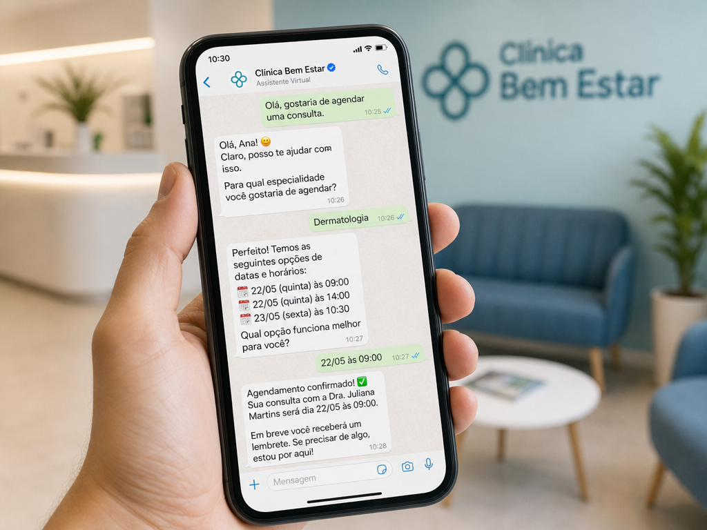 Chatbot com IA para Clínicas: Atenda 24h Sem Secretária