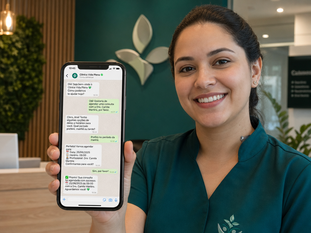Por que sua clínica perde pacientes no 1º agendamento (e como converter 90%)