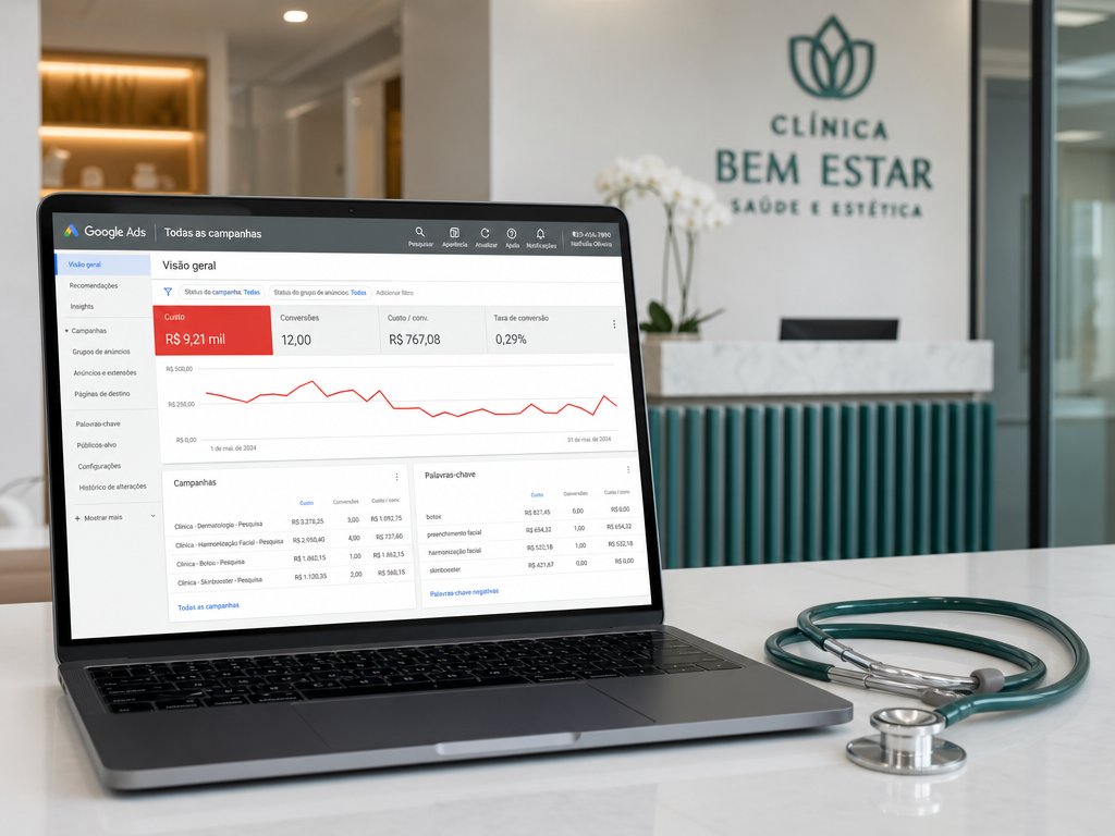 4 Erros no Google Ads que Fazem Clínicas Perderem R$ 5 Mil por Mês