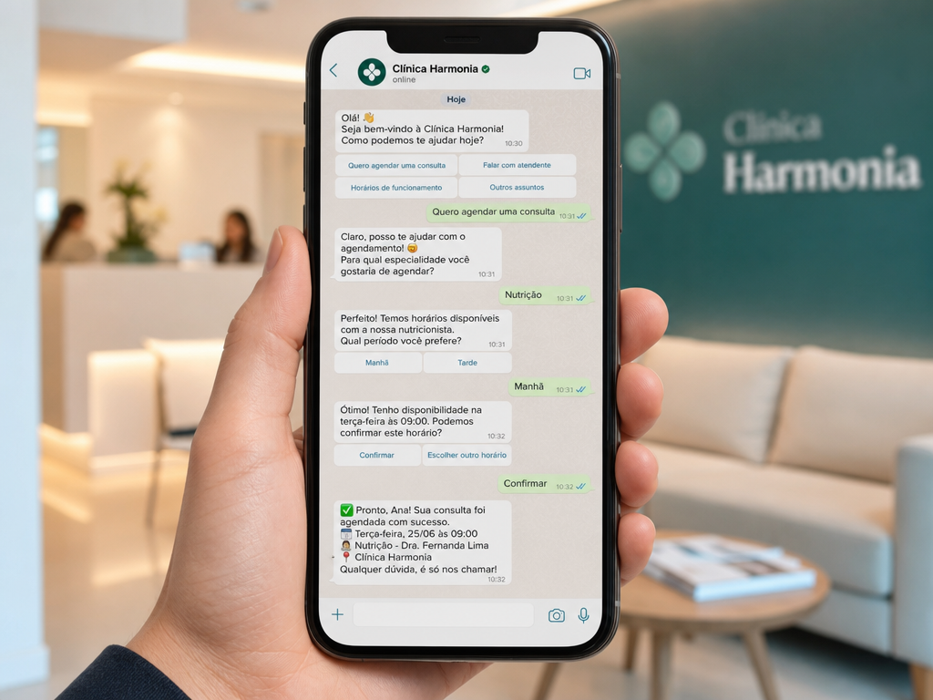 Paciente some no WhatsApp? IA agenda antes dele desistir