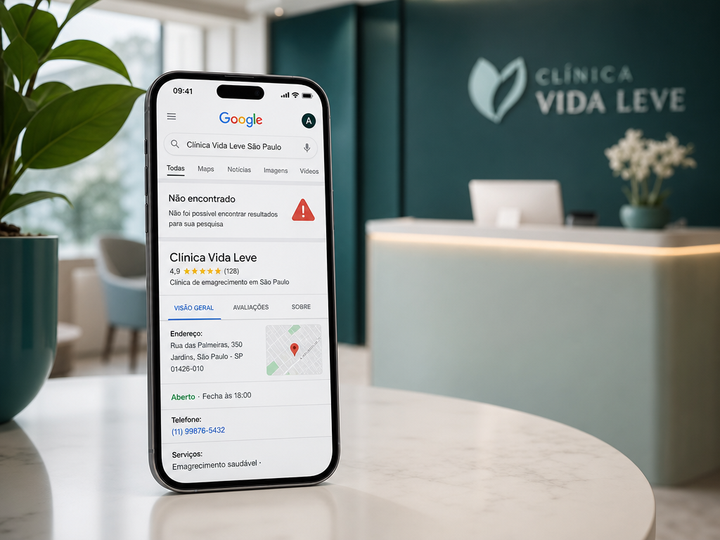 Paciente vê o anúncio mas não acha sua clínica no Google: entenda por quê